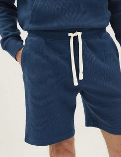 M&S Collection Men's Shorts Pure Cotton Textured Jersey Shorts -New In Mens Store SD 03 T28 2682M XB X EC 3
