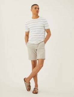 M&S Collection Men's T-shirts Pure Cotton Striped Crew Neck T-Shirt 11 M&S Collection Men's T-shirts Pure Cotton Striped Crew Neck T-Shirt -New In Mens Store SD 03 T28 2888M NZ X EC 1