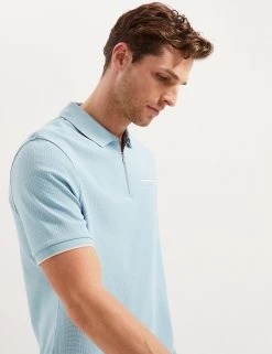Autograph Men's Polo Shirts Premium Cotton Half Zip Polo Shirt -New In Mens Store SD 03 T28 3310M E1 X EC 1
