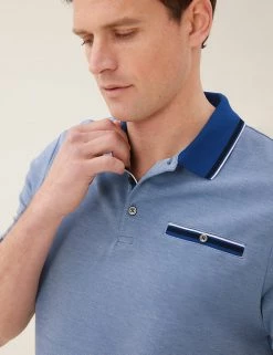 M&S Collection Men's Polo Shirts Modal Rich Soft Touch Polo Shirt -New In Mens Store SD 03 T28 3312M E3 X EC 1