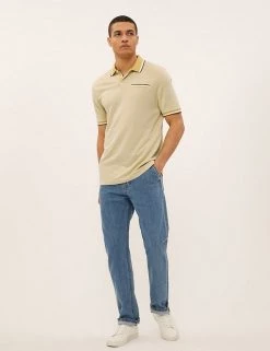 M&S Collection Men's Polo Shirts Modal Rich Soft Touch Polo Shirt