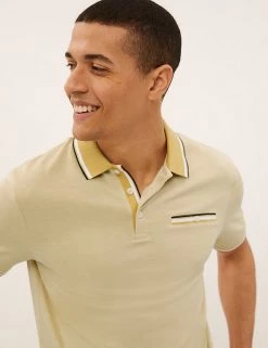 M&S Collection Men's Polo Shirts Modal Rich Soft Touch Polo Shirt -New In Mens Store SD 03 T28 3312M S3 X EC 1