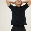 M&S Collection Men's Polo Shirts Pure Cotton Geometric Polo Shirt