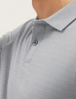 M&S Collection Men's Polo Shirts Pure Cotton Geometric Polo Shirt -New In Mens Store SD 03 T28 3339M T0 X EC 2