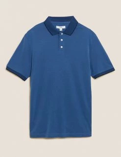 M&S Collection Men's Polo Shirts Modal Rich Soft Touch Polo Shirt -New In Mens Store SD 03 T28 3341M F3 X EC 90