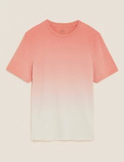 M&S Collection Men's T-shirts Pure Cotton Ombre T-Shirt -New In Mens Store SD 03 T28 4892M P0 X EC 90