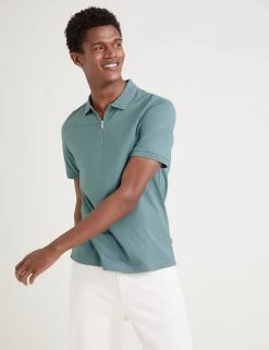 Autograph Men's Polo Shirts Slim Fit Premium Cotton Polo Shirt