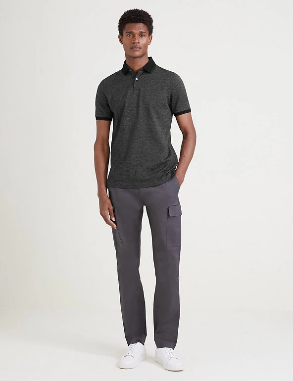 Autograph Men's Polo Shirts Slim Fit Pure Cotton Textured Polo Shirt 3 Autograph Men's Polo Shirts Slim Fit Pure Cotton Textured Polo Shirt - Image 3