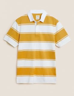 M&S Collection Men's Rugby Shirts Pure Cotton Striped Rugby Shirt 6 M&S Collection Men's Rugby Shirts Pure Cotton Striped Rugby Shirt -New In Mens Store SD 03 T28 5600M S3 X EC 90