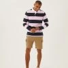 M&S Collection Men's Rugby Shirts Pure Cotton Striped Rugby Shirt