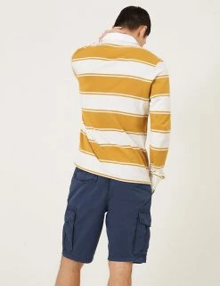 M&S Collection Men's Rugby Shirts Pure Cotton Striped Long Sleeve Rugby Tops -New In Mens Store SD 03 T28 5605M S3 X EC 2