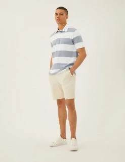 M&S Collection Men's Rugby Shirts Pure Cotton Striped Rugby Shirt -New In Mens Store SD 03 T28 5625M UT X EC 1