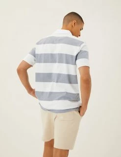 M&S Collection Men's Rugby Shirts Pure Cotton Striped Rugby Shirt -New In Mens Store SD 03 T28 5625M UT X EC 2