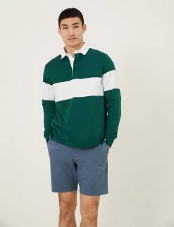 M&S Collection Men's Rugby Shirts Pure Cotton Long Sleeve Rugby Shirt