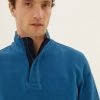 M&S Collection Men's Rugby Shirts Pure Cotton Half Zip Rugby Shirt