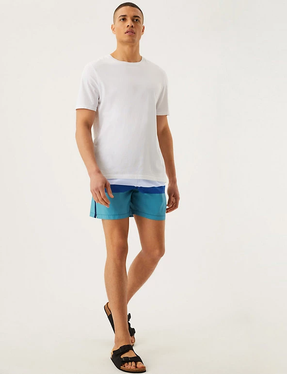 M&S Collection Men's Swimwear Quick Dry Colour Block Swim Shorts 1 M&S Collection Men's Swimwear Quick Dry Colour Block Swim Shorts
