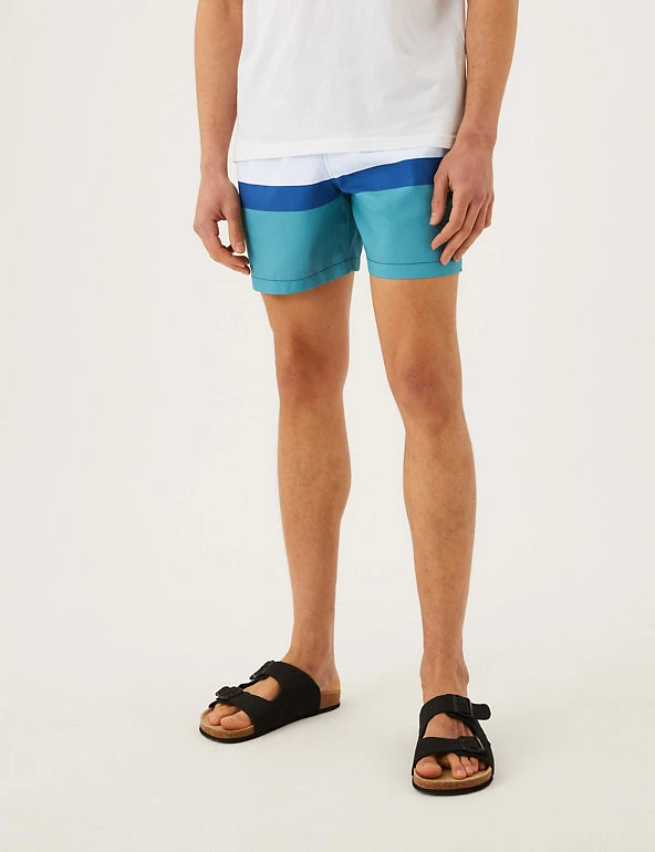M&S Collection Men's Swimwear Quick Dry Colour Block Swim Shorts 3 M&S Collection Men's Swimwear Quick Dry Colour Block Swim Shorts - Image 3