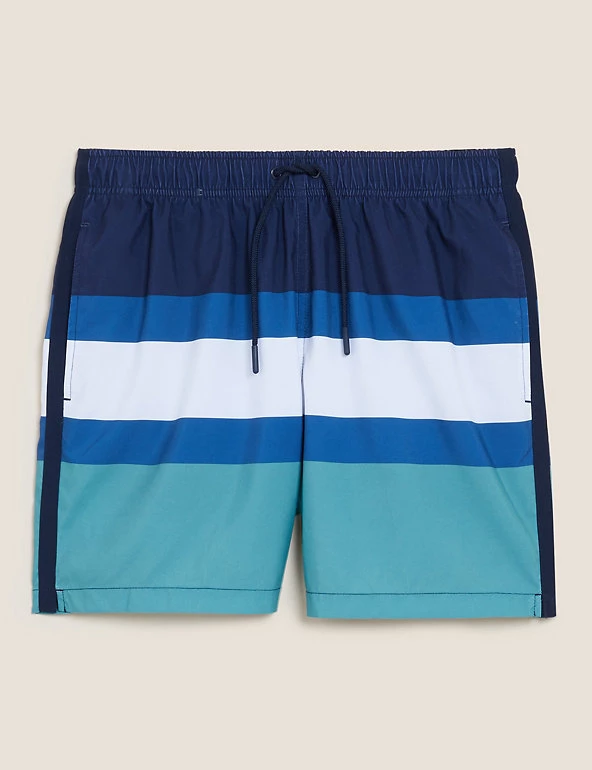 M&S Collection Men's Swimwear Quick Dry Colour Block Swim Shorts 2 M&S Collection Men's Swimwear Quick Dry Colour Block Swim Shorts - Image 2