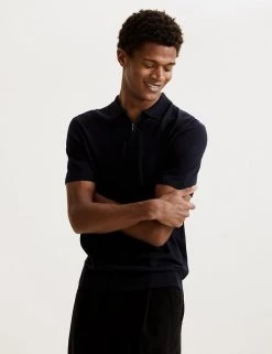 Autograph Men's Knitted Polo Shirts Silk Cotton Knitted Polo Shirt -New In Mens Store SD 03 T30 1064A F0 X EC 2