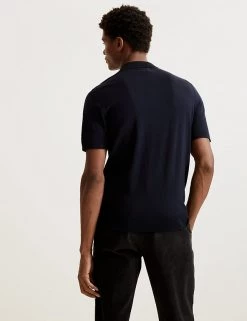 Autograph Men's Knitted Polo Shirts Silk Cotton Knitted Polo Shirt -New In Mens Store SD 03 T30 1064A F0 X EC 3