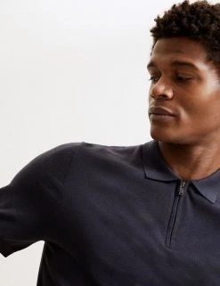 Autograph Men's Knitted Polo Shirts Silk Cotton Knitted Polo Shirt -New In Mens Store SD 03 T30 1064A HL X EC 1