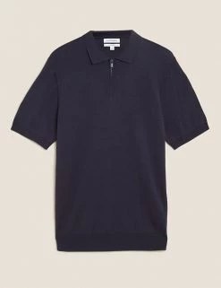 Autograph Men's Knitted Polo Shirts Silk Cotton Knitted Polo Shirt -New In Mens Store SD 03 T30 1064A HL X EC 90