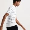Autograph Men's Knitted Polo Shirts Silk Cotton Striped Knitted Polo Shirt