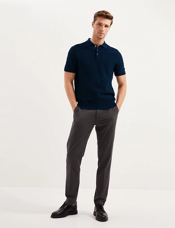 Autograph Men's Knitted Polo Shirts Cotton Rich Textured Knitted Polo 8 Autograph Men's Knitted Polo Shirts Cotton Rich Textured Knitted Polo - Image 8