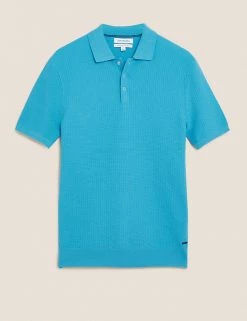 Autograph Men's Knitted Polo Shirts Cotton Rich Textured Knitted Polo 11 Autograph Men's Knitted Polo Shirts Cotton Rich Textured Knitted Polo -New In Mens Store SD 03 T30 1066A JC X EC 90