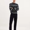 Autograph Men's Jumpers Premium Cotton Rich Striped Jumper