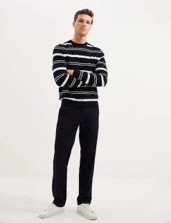 Autograph Men's Jumpers Premium Cotton Rich Striped Jumper