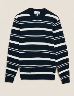 Autograph Men's Jumpers Premium Cotton Rich Striped Jumper -New In Mens Store SD 03 T30 1072A F4 X EC 90