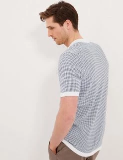 Autograph Men's Knitted Polo Shirts Cotton Rich Textured Knitted Polo Shirt -New In Mens Store SD 03 T30 1074A T4 X EC 3