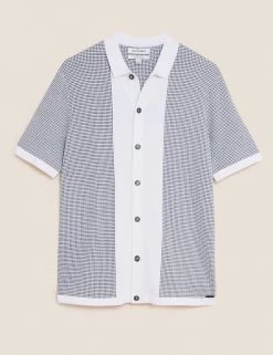 Autograph Men's Knitted Polo Shirts Cotton Rich Textured Knitted Polo Shirt -New In Mens Store SD 03 T30 1074A T4 X EC 90