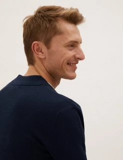 M&S Collection Men's Knitted Polo Shirts Cotton Blend Knitted Polo Shirt 15 M&S Collection Men's Knitted Polo Shirts Cotton Blend Knitted Polo Shirt -New In Mens Store SD 03 T30 2064M F0 X EC 1