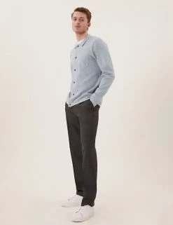 M&S Collection Men's Knitted Polo Shirts Cotton Blend Knitted Polo Shirt 11 M&S Collection Men's Knitted Polo Shirts Cotton Blend Knitted Polo Shirt -New In Mens Store SD 03 T30 2064M T0 X EC 1