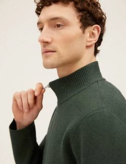 M&S Collection Men's Cardigans Cotton Blend Ribbed Zip Up Knitted Jacket 17 M&S Collection Men's Cardigans Cotton Blend Ribbed Zip Up Knitted Jacket -New In Mens Store SD 03 T30 2070M KH X EC 1