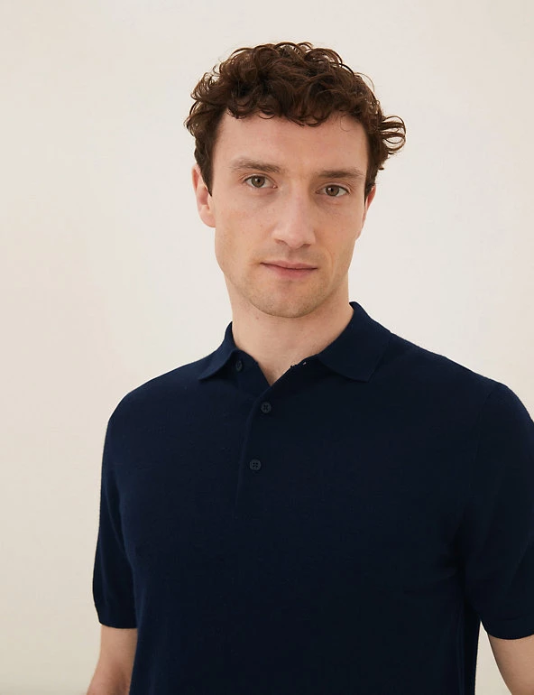 M&S Collection Men's Knitted Polo Shirts Pure Extra Fine Merino Wool Polo Shirt 12 M&S Collection Men's Knitted Polo Shirts Pure Extra Fine Merino Wool Polo Shirt - Image 12