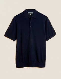 M&S Collection Men's Knitted Polo Shirts Pure Extra Fine Merino Wool Polo Shirt 22 M&S Collection Men's Knitted Polo Shirts Pure Extra Fine Merino Wool Polo Shirt -New In Mens Store SD 03 T30 3001M F0 X EC 90