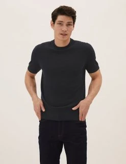 M&S Collection Men's T-shirts Pure Extra Fine Merino Wool Knitted T-Shirt 31 M&S Collection Men's T-shirts Pure Extra Fine Merino Wool Knitted T-Shirt -New In Mens Store SD 03 T30 3030M F0 X EC 0