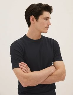 M&S Collection Men's T-shirts Pure Extra Fine Merino Wool Knitted T-Shirt 33 M&S Collection Men's T-shirts Pure Extra Fine Merino Wool Knitted T-Shirt -New In Mens Store SD 03 T30 3030M F0 X EC 1
