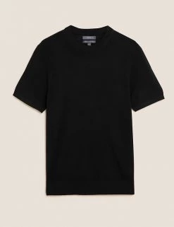 M&S Collection Men's T-shirts Pure Extra Fine Merino Wool Knitted T-Shirt 23 M&S Collection Men's T-shirts Pure Extra Fine Merino Wool Knitted T-Shirt -New In Mens Store SD 03 T30 3030M Y0 X EC 90