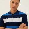 M&S Collection Men's Knitwear Pure Cotton Block Stripe Rugby Top