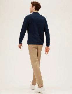 M&S Collection Men's Knitted Polo Shirts Cotton Rich Striped Knitted Polo Shirt -New In Mens Store SD 03 T30 5431M F4 X EC 3