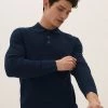 M&S Collection Men's Knitted Polo Shirts Cotton Modal Textured Knitted Polo Shirt