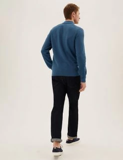 M&S Collection Men's Knitted Polo Shirts Cotton Modal Textured Knitted Polo Shirt 25 M&S Collection Men's Knitted Polo Shirts Cotton Modal Textured Knitted Polo Shirt -New In Mens Store SD 03 T30 5433M H3 X EC 3