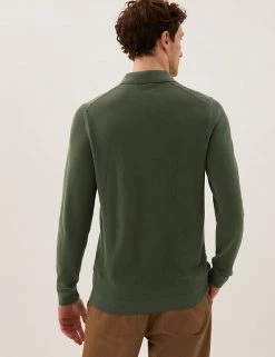 M&S Collection Men's Knitted Polo Shirts Cotton Modal Textured Knitted Polo Shirt 31 M&S Collection Men's Knitted Polo Shirts Cotton Modal Textured Knitted Polo Shirt -New In Mens Store SD 03 T30 5433M KH X EC 3