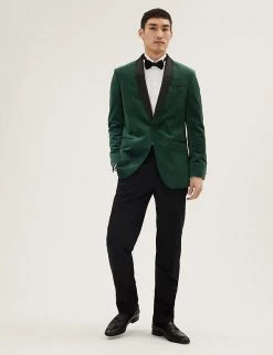 M&S Collection Men's Blazers Velvet Shawl Lapel Blazer 16 M&S Collection Men's Blazers Velvet Shawl Lapel Blazer -New In Mens Store SD 03 T70 3031F KF X EC 2