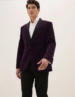 M&S Collection Men's Blazers Velvet Shawl Lapel Blazer 19 M&S Collection Men's Blazers Velvet Shawl Lapel Blazer -New In Mens Store SD 03 T70 3031F XM X EC 0