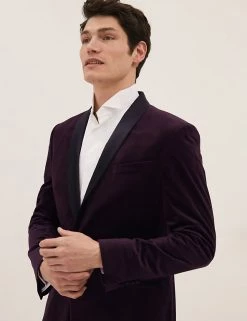 M&S Collection Men's Blazers Velvet Shawl Lapel Blazer 22 M&S Collection Men's Blazers Velvet Shawl Lapel Blazer -New In Mens Store SD 03 T70 3031F XM X EC 2